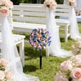 thumbnail image 4 of Blue Artificial Rose Ball Tree Ground Insert For Outdoor Wedding Fashionable Scene Arrangement Decoration Blue 23.6 Inches, 4 of 7