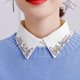 thumbnail image 2 of Blusa de media camisa con cuello falso, cuello desmontable accesorios de moda Baoblaze Cuello falso de gasa para mujer, 2 of 8