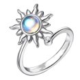 thumbnail image 1 of Small Sunflower Anxiety Ring Relieve Spinner Worry Bead Meditation Adjustable, 1 of 4