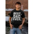 thumbnail image 3 of Best Dad Ever Worlds Coolest Father Men's Big & Tall Crewneck Graphic Tee Brisco Brands 2X, 3 of 5