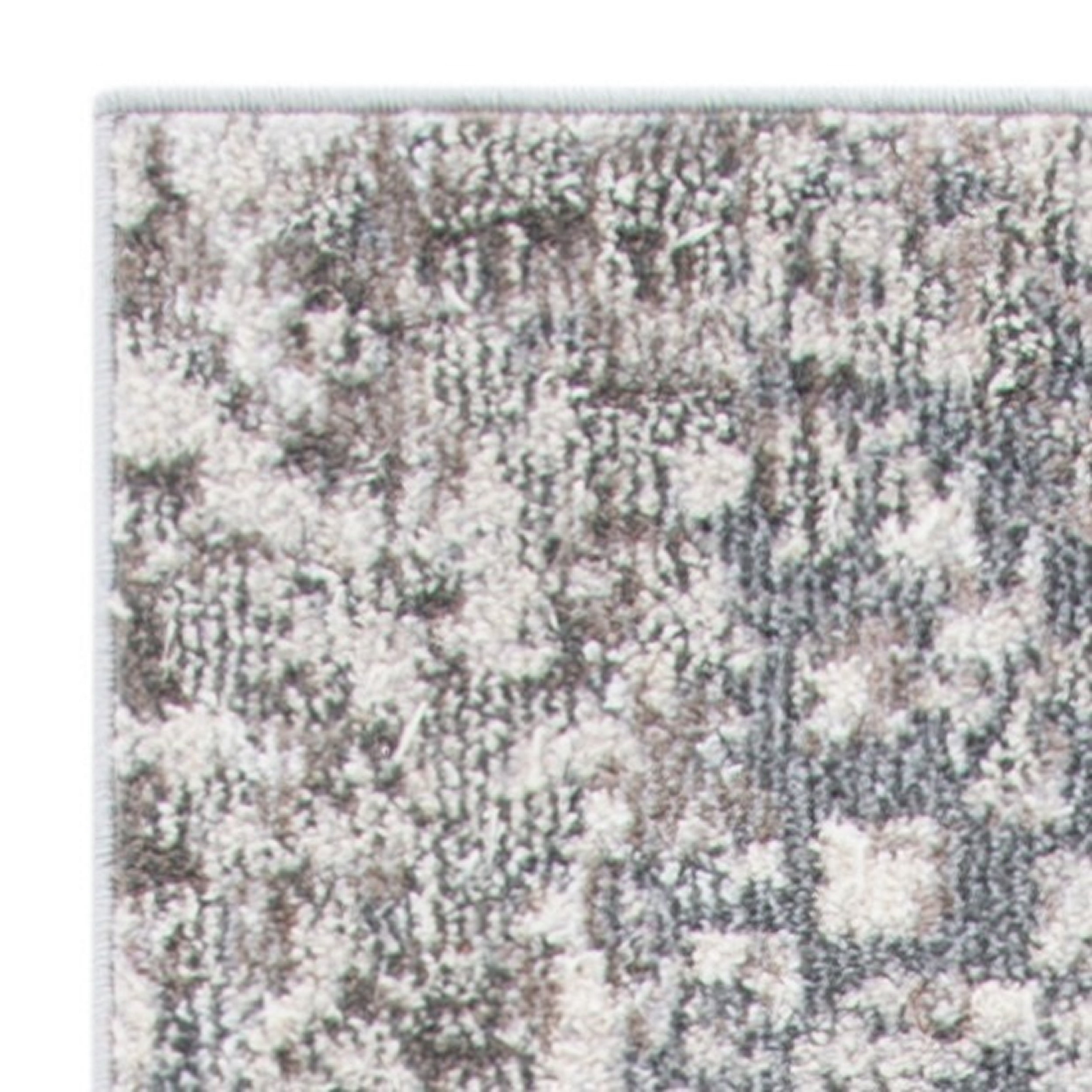 SAFAVIEH Madison Candelario Abstract Polka Dots Runner Rug, Grey/Beige, 2' x 8'
