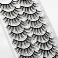 thumbnail image 3 of Pestañas postizas de visón sintético, paquete de 10 pares, pestañas 8D dramáticas, estilo ojo de gato con volumen, paquete múltiple de pestañas de visón, 3 of 4