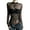 Black-L, variant on Long Sleeve Mock Neck Jumpsuit Snake Print Sheer Mesh Fitted Bodysuit Shirt See Through Black Leotard Top for Women