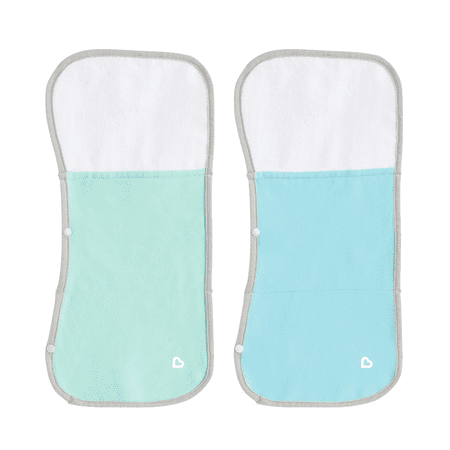 UPC: 0735282213175 | Munchkin® TheraBurpee™ Burp Cloths for Colic & Fever Rescue Kit  Blue/Mint  2 Pack
