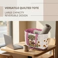 thumbnail image 6 of Pzuqiu Highland Cow Sunflower Large Quilted Tote Bags for Women Lightweight Versatile Pink Puffer Shoulder Handbag for Work Travel Shopping College Everyday Use, 6 of 7