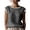 Grey, variant on Women's Classic Loose Fit Solid Lace Sleeveless Blouse with Round Neckline for Daily and Wear, XXL, Beige