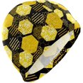 thumbnail image 1 of Wekity Swimming Cap Geometric Bee Wekity Honeycombs Unisex Adult Wekity Polyester, 1 of 4