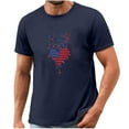 thumbnail image 5 of Busydd Independence Day T Shirts for Man Casual Comfortable Cotton T Shirts Round Neck Short Sleeve Summer Tops 4th of July American Flag Print Patriotic Tees, 5 of 5
