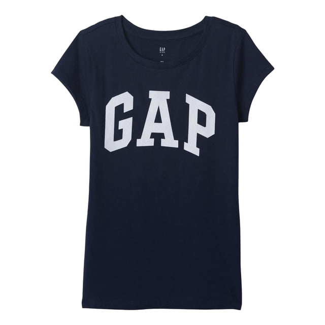 Camiseta GAP para Niñas con Logo en Azul Marino Talla S