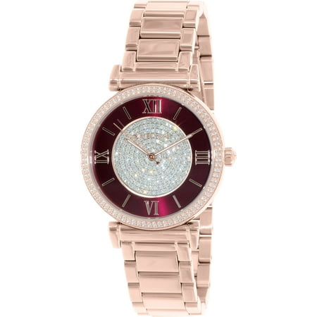 - Women's Rose Gold Catlin Pave Crystal Watch MK3412