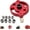 Red, variant on Self Centering Dowel Jig Kit, Precision Drill Guide 2-10mm, Woodworking Joinery Tool for Straight Holes Shelf Building DIY(black)