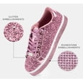 thumbnail image 3 of LUCKY STEP Platform Sparkly Fashion Sneakers Glitter Casual Shoes,All Pink,Womens, 3 of 10