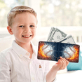 thumbnail image 2 of Wallet for Teens, Cool Football Wallet for Boys Ages 12+, Funny Leather Bifold Rfid Blocking, Coin Pocket Id Window for Teen Men Youth Guys Birthday Christmas Gifts, 2 of 6