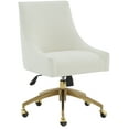 thumbnail image 4 of SAFAVIEH Couture Jakob Boucle Mid Back Adjustable Swivel Desk Chair, Ivory/Gold, 4 of 7