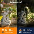 thumbnail image 3 of Solar-Powered Mother & Child Elephant Statue, Outdoor Garden Decor with Warm Lights for Mom, Women, Grandma, Thoughtful Gift for Backyard, Patio, 3 of 7