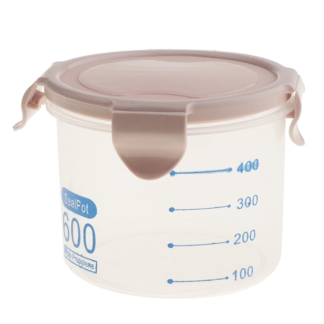 Contenedores para cereales, contenedores para harina y alimentos secos. Rosa 600ml