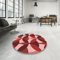 thumbnail image 4 of Ahgly Company Machine Washable Indoor Rectangle Transitional Pastel Red Pink Area Rugs, 2' x 3', 4 of 7