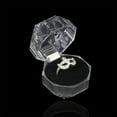 thumbnail image 5 of Linyer 20Pcs Clear Boxes Mini Multifunctional Jewelry Box Crystal Ring Earrings Studs Organizer Octagonal Case Wedding Proposal Black, 5 of 8