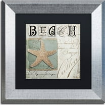Trademark Fine Art "Beach Book II" Canvas Art by Color Bakery, Black Matte, Silver Frame