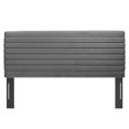 thumbnail image 4 of Tufted Headboard, Full Queen, Grey Gray, Velvet, Mid Century Bedroom, Modern Contemporary Boutique HB35664, 4 of 7