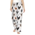 thumbnail image 2 of Picia Retro Rooster Womens Soft Woven Cotton Elastic Waistband Sleep Pajama Pant Lounge Sleep Pant With Pockets And Drawstring-Medium, 2 of 9