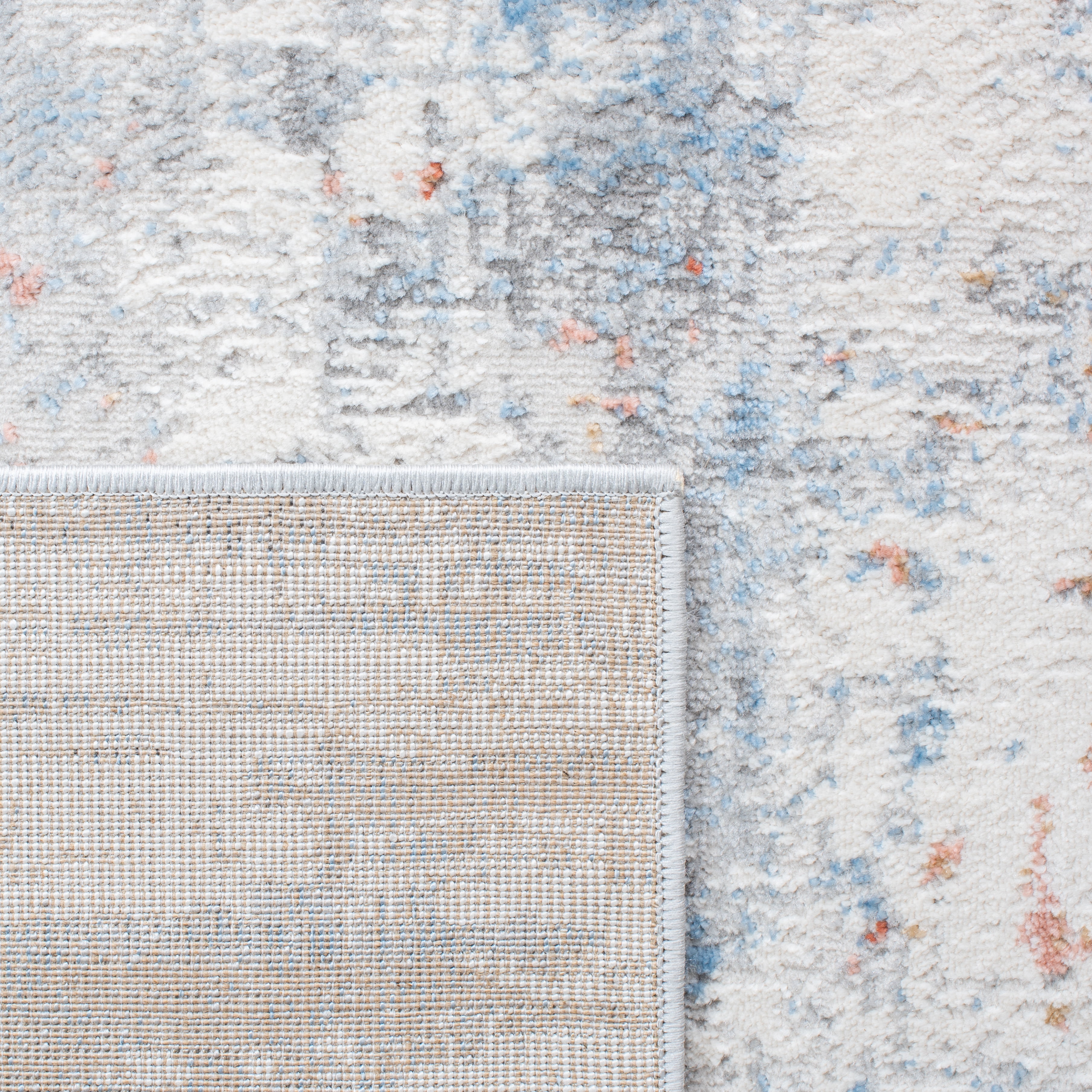 SAFAVIEH Amelia Topher Abstract Runner Rug, Ivory/Rust, 2'3" x 8'