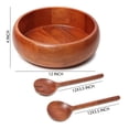 thumbnail image 4 of Ensaladera LAVAUX DESIGNS extra grande de madera con 2 servidores de 4,5 L, 4 of 6
