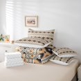 thumbnail image 6 of Homewish Rustic Aztec 7pcs Bedding Comforter Set,Bohemain Geometric Triangle Queen Bedding Sets,Beige Black Queen Sheet Sets For Men Women,Ultra Soft Home Decor Reversible, 6 of 8