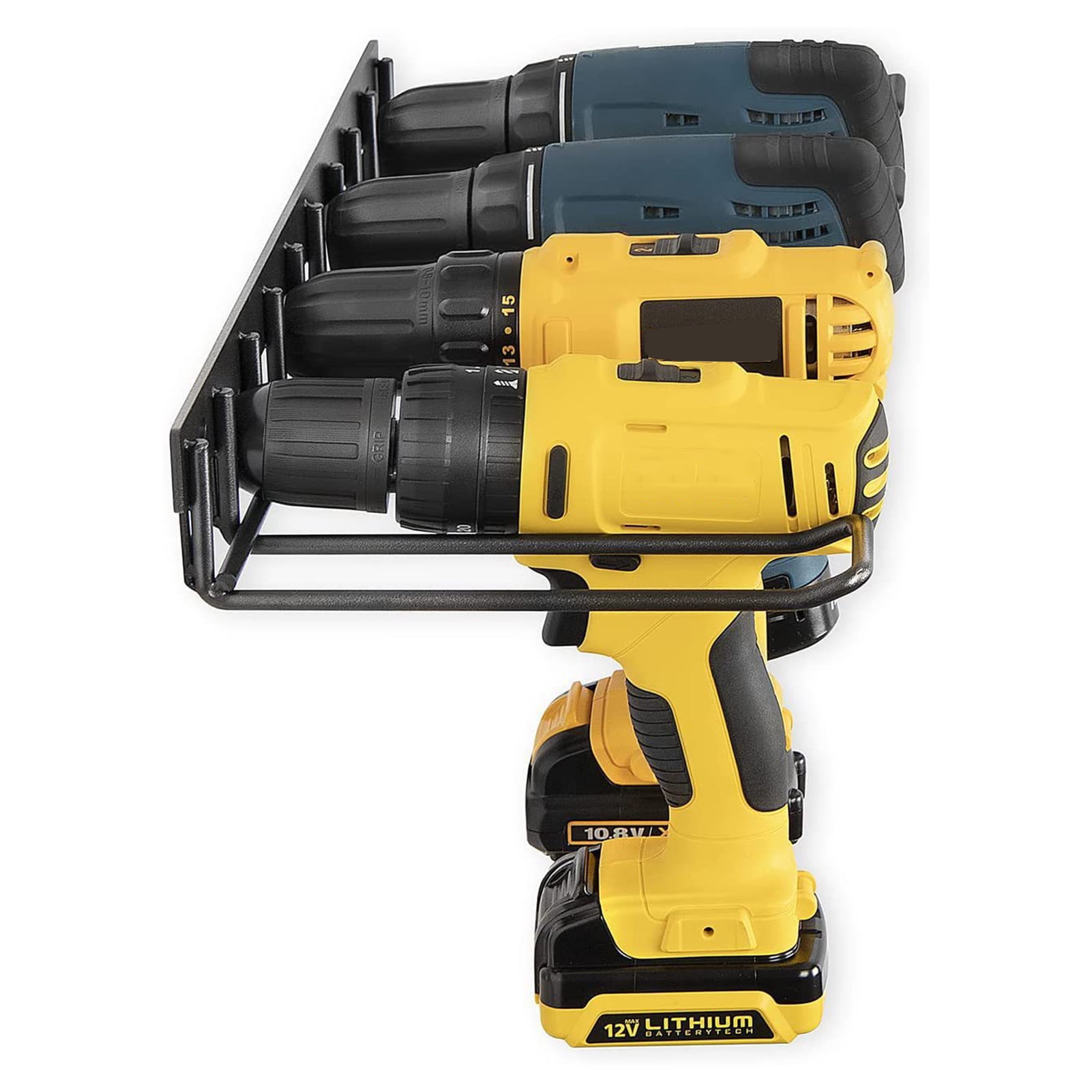 Rangement Pour Outils électriques, Porte-outils Pour Perceuse Electrique Etagere A Outils Robuste Et 1 Lot De 3 Etageres A Outils Sans Fil Pour Perceuse Flottante Etagere Murale Pour 7 87704496