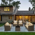 thumbnail image 7 of Cozyhom 10 Piece Brown Outdoor Patio Furniture Sets, Wicker Rattan Conversation Sofa Set with Beige Cushions for Backyard Balcony Garden Poolside Porch, 7 of 7