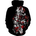 thumbnail image 3 of Nueva sudadera con capucha de anime 3D de moda para hombre y mujer, sudadera de samurái japonesa, jersey negro de otoño y primavera, ropa para hombre, 3 of 5