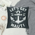 thumbnail image 2 of JRXY  Costal Beach Throw Pillow Cover Let’s Get Nauti Anchor House Decor Cushion Covers Nautical Summer Decorative Lumbar Pillowcases White, 2 of 5