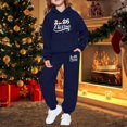 thumbnail image 2 of Kids Christmas Sweatsuit 2 PC Graphic Long Sleeve Pullover Holiday Tops and Jogger Sweatpants 9-10 Years Boy Clothes, 2 of 4