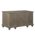 thumbnail image 3 of Benjara 7 Drawer Wooden Traditional Plank Executive Desk with Bun Feet, Taupe Brown, 3 of 5