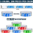 thumbnail image 2 of Paquete de 600 Pulseras VIP para Eventos Pulseras VIP Impermeables Pulseras de Papel VIP Pulseras para Fiesta (Rojo, Azul, Verde), 2 of 5