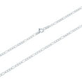 thumbnail image 5 of Nuragold 10k Real White Gold Solid Figaro Link 2.25mm Chain Necklace (16"-24") Italian Jewelry for Men & Women, 5 of 8