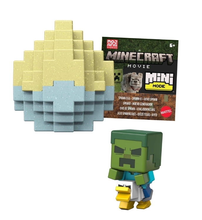 Minecraft Mini Mode Spawn Egg with Surprise Mini Figure Inspired the Movie (Characters May Vary) 2pk
