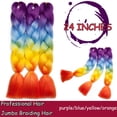 thumbnail image 2 of Ombre Jumbo Braiding Hair Extensions High Temperature Synthetic Twist Hair Multiple Colored Hair, 2 of 5