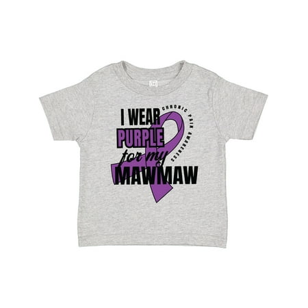 

Inktastic Chronic Pain I Wear Purple for My Mawmaw Boys or Girls Toddler T-Shirt