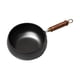 thumbnail image 4 of Sartén de hierro para hervir con mango de madera, utensilios de cocina de inducción, fondo plano chino 20 centímetros, 4 of 9