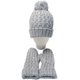 thumbnail image 1 of Gorro de punto con pompón para mujer y niña de invierno, bufandas y guantes de lana, conjunto de 2P MFZFUKR WMCH-377, 1 of 5