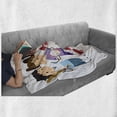 thumbnail image 6 of Sports Soft Flannel Fleece Throw Blanket, Children Team Playing Football Baseball Tennis Little Athletes Game Cartoon, Cozy Plush for Indoor and Outdoor Use, 70" x 90", Multicolor, by Ambesonne, 6 of 6