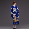 thumbnail image 2 of THY COLLECTIBLES Women's Silk Traditional Japanese Kimono Robe/Bathrobe / Party Robe (Blue), 2 of 6