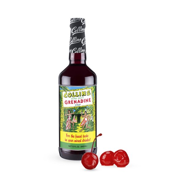 Collins Grenadine Syrup, Real Pomegranate Juice and Sugar, Craft