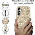thumbnail image 3 of Compatible with Samsung Galaxy A54 Case Glitter, Ultra Slim Sparkly Samsung A54 Phone Case Cute with Silicone Shockproof Protective Bumper Cover for Women (Gold), 3 of 14