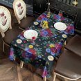 thumbnail image 2 of Pioneer Flower Floral Print Pattern Rectangle Tablecloth 60"x120", Waterproof Polyester Table Cloth, Wipeable Spillproof for Dining Camping Indoor Outdoor, 2 of 6