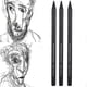 thumbnail image 3 of 3pcs Pure Carbon Sketch Pencil Professional Hard/Medium/Soft Woodless Charcoal Pen Drawing Set, 3 of 4