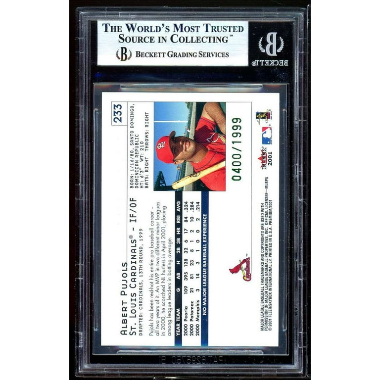 その他  Pujols Auto Fleer Albert Pujols Rookie Card 2001 Fleer Premium #233 BGS 8.5