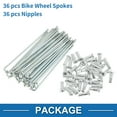 thumbnail image 4 of Unique Bargains 36 Set 14G Bicycle Spokes Bike Wheel Spokes Galvanized Carbon Steel Silver Tone-72mm, 4 of 7