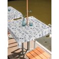 thumbnail image 2 of Outdoor Tablecloth with Umbrella Hole for Patio/Picnic/Party/Camping, Navy Blue Flowers Waterproof Table Cloth Square Cover Washable, Spring Summer Farmhouse Botanical (60"x 60"), 2 of 8